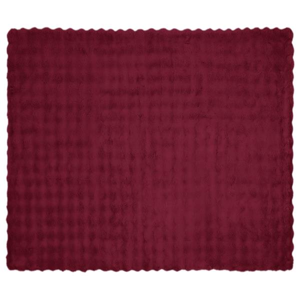 Grote foto vidaxl neppels konijnenbont deken olite bordeaux rood 240 x 270 cm huis en inrichting bedden