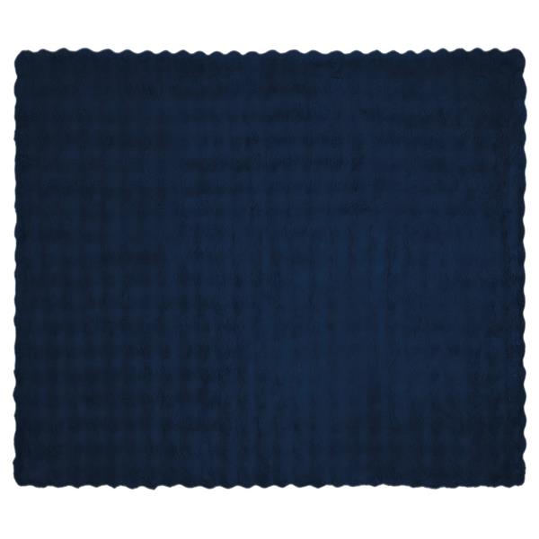 Grote foto vidaxl neppels konijnenbont deken olite 4 pcs marineblauw 130 x 150 cm huis en inrichting bedden