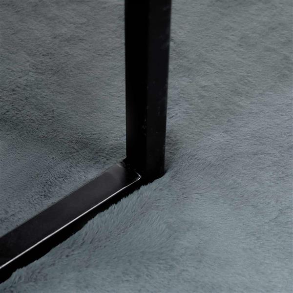 Grote foto vidaxl nep konijnenbont tapijt olite antraciet 80 x 120 cm polyester huis en inrichting vloerbedekking en kleden