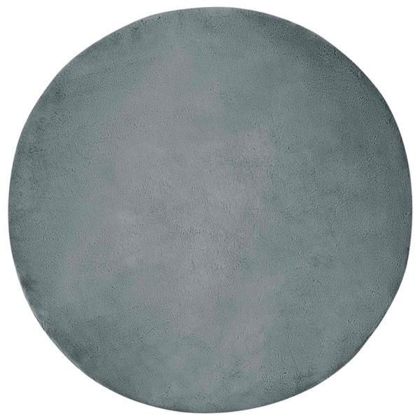 Grote foto vidaxl nep konijnenbont tapijt olite antraciet 120 cm polyester huis en inrichting vloerbedekking en kleden