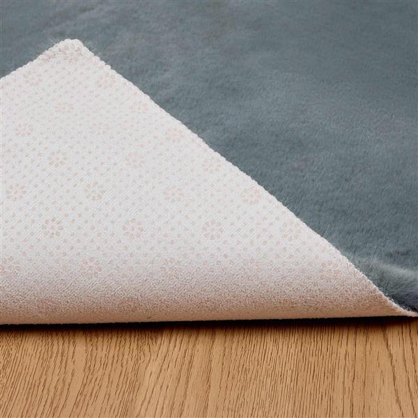 Grote foto vidaxl nep konijnenbont tapijt olite antraciet 120 x 170 cm polyester huis en inrichting vloerbedekking en kleden