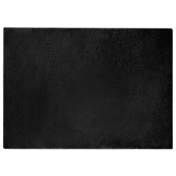 Grote foto vidaxl nep konijnenbont tapijt olite zwart 240 x 340 cm polyester huis en inrichting vloerbedekking en kleden