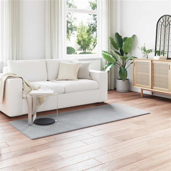 Grote foto vidaxl nep konijnenbont tapijt olite grijs 100 x 200 cm polyester huis en inrichting vloerbedekking en kleden