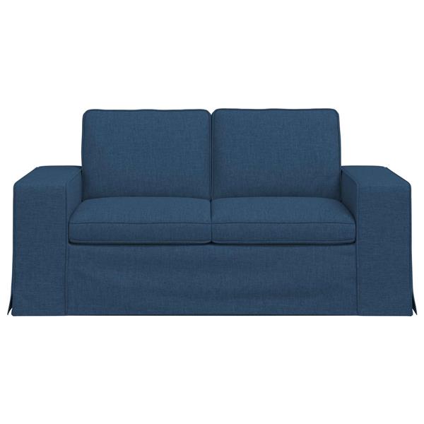 Grote foto vidaxl bank blauw 162 x 80 x 82 cm stof huis en inrichting bankstellen