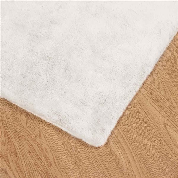 Grote foto vidaxl nep konijnenbont tapijt olite cr me 160 x 230 cm polyester huis en inrichting vloerbedekking en kleden