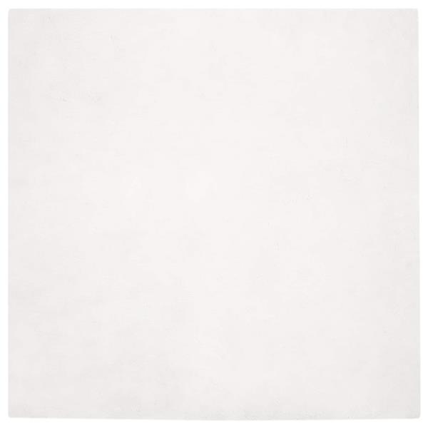 Grote foto vidaxl nep konijnenbont tapijt olite wit 160 x 160 cm polyester huis en inrichting vloerbedekking en kleden