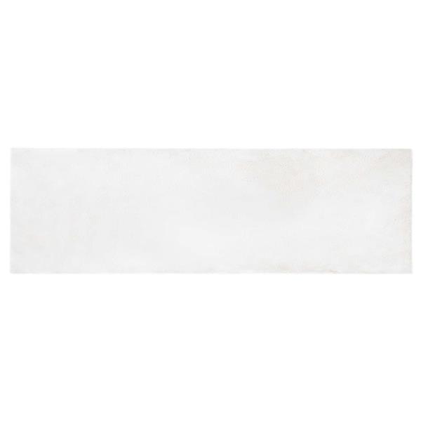 Grote foto vidaxl nep konijnenbont tapijt olite wit 80 x 250 cm polyester huis en inrichting vloerbedekking en kleden