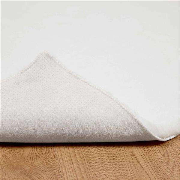 Grote foto vidaxl nep konijnenbont tapijt olite wit 60 x 110 cm polyester huis en inrichting vloerbedekking en kleden