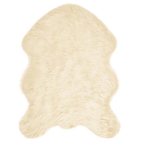 Grote foto vidaxl nep schapenvacht tapijt tafalla cr me 80 x 120 cm polyester huis en inrichting vloerbedekking en kleden