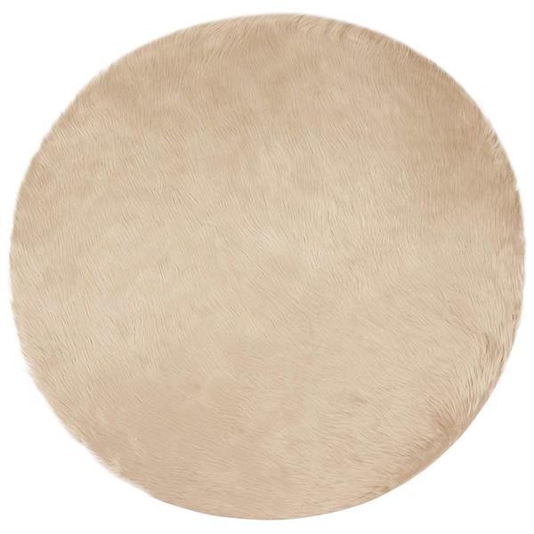 Grote foto vidaxl nep schapenvacht tapijt tafalla beige 80 cm polyester huis en inrichting vloerbedekking en kleden