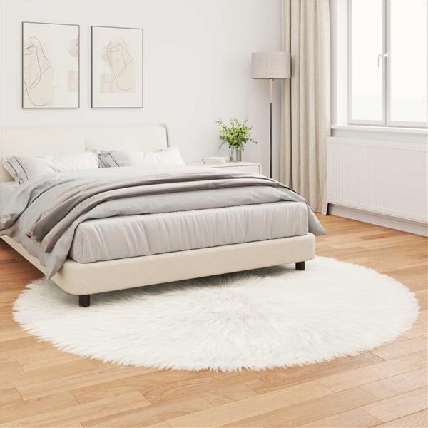 Grote foto vidaxl nep schapenvacht tapijt tafalla wit 160 cm polyester huis en inrichting vloerbedekking en kleden