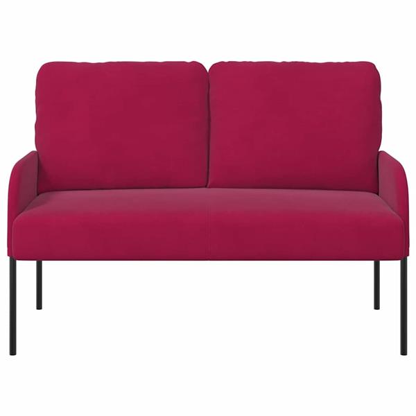 Grote foto vidaxl banken met kussen 110cm wijnrood multiplex huis en inrichting bankstellen