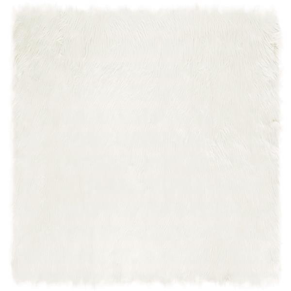 Grote foto vidaxl nep schapenvacht tapijt tafalla wit 120 x 120 cm polyester huis en inrichting vloerbedekking en kleden