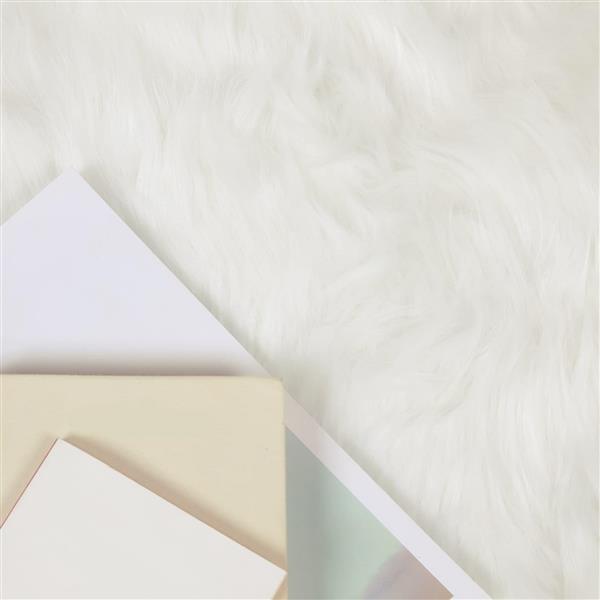 Grote foto vidaxl nep schapenvacht tapijt tafalla wit 140 x 200 cm polyester huis en inrichting vloerbedekking en kleden