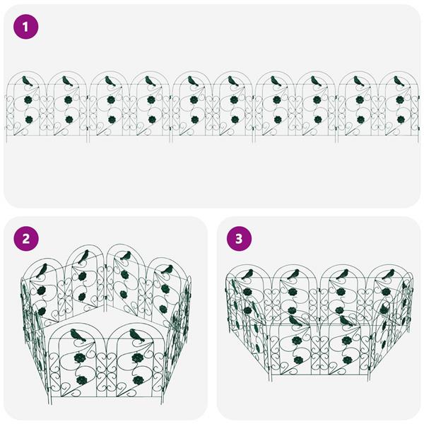 Grote foto vidaxl tuinhek latwerk groen 308 5 x 54 5 x 0 3 cm tuin en terras tuindecoratie