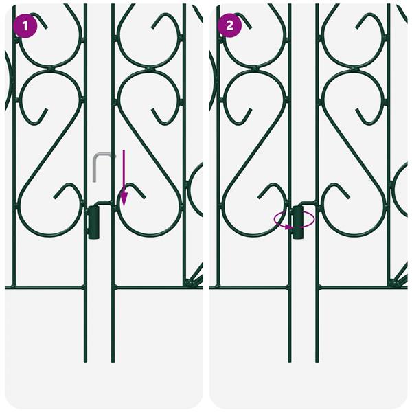 Grote foto vidaxl tuinhek latwerk groen 308 5 x 54 5 x 0 3 cm tuin en terras tuindecoratie