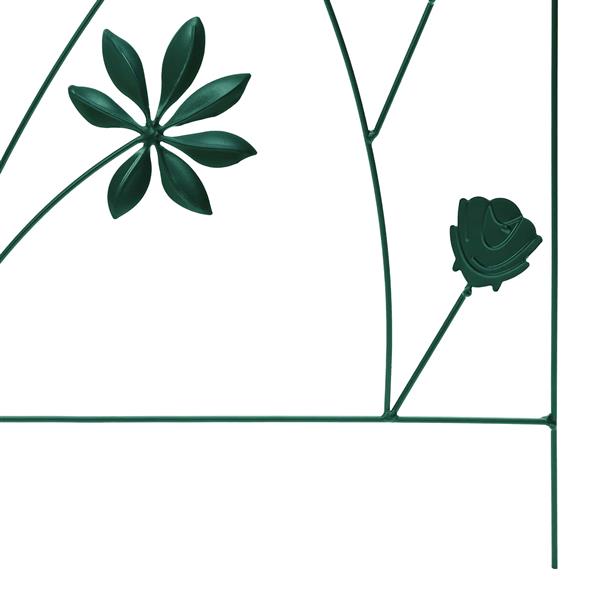 Grote foto vidaxl tuinhek 3 pcs groen 112 x 39 5 cm staal tuin en terras overige tuin en terras