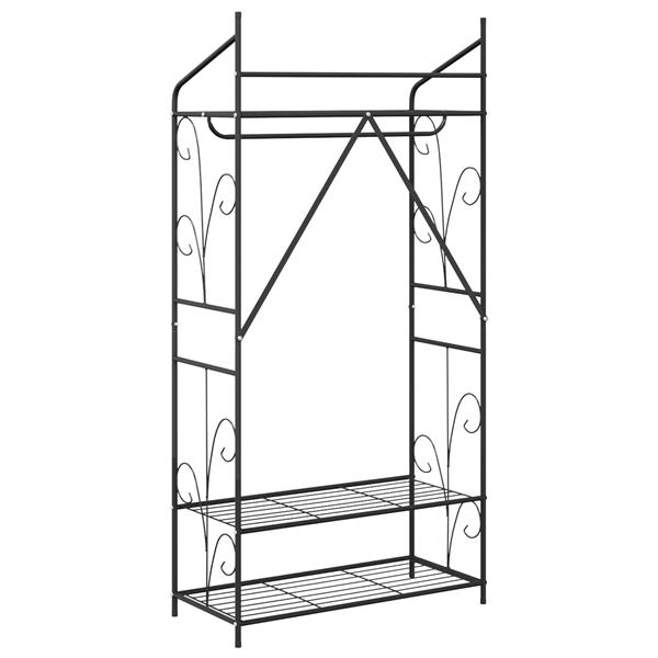 Grote foto vidaxl open kledingkast effen 78 x 36 x 158 cm huis en inrichting overige