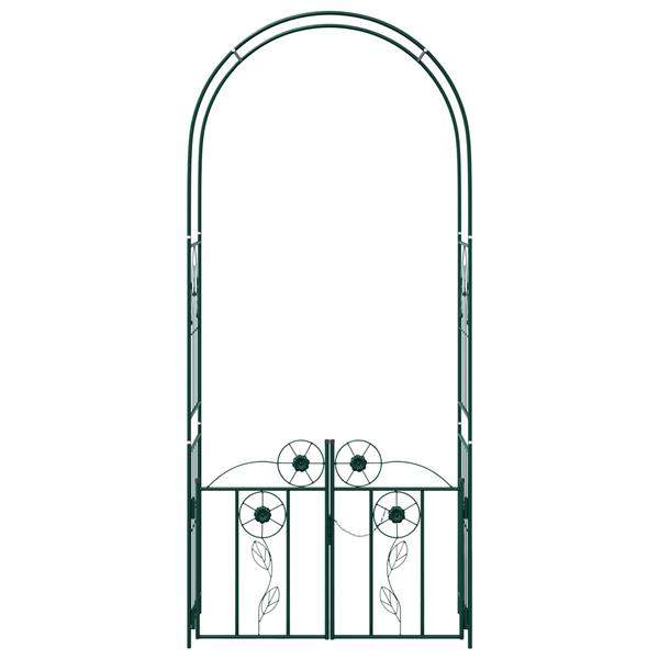 Grote foto vidaxl tuin boog met slot groen 102 x 50 x 218 cm tuin en terras overige tuin en terras