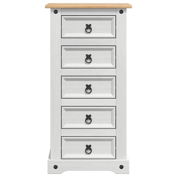 Grote foto vidaxl nachtkastje met lade wit 53 x 39 x 103 cm massief grenenhout huis en inrichting complete slaapkamers
