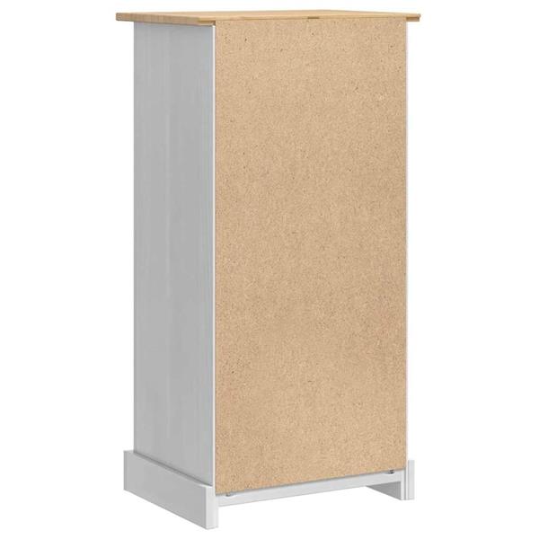 Grote foto vidaxl nachtkastje met lade wit 53 x 39 x 103 cm massief grenenhout huis en inrichting complete slaapkamers