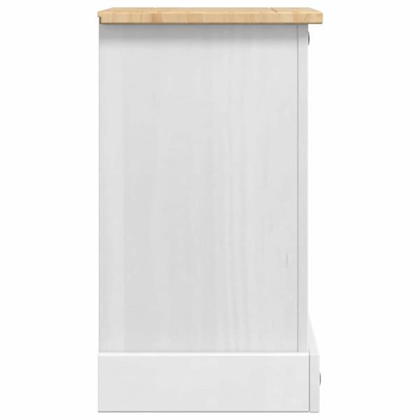Grote foto vidaxl nachtkastje met lade wit 35 x 32 5 x 58 cm massief grenenhout huis en inrichting complete slaapkamers