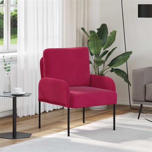 Grote foto vidaxl banken met kussen 55cm wijnrood multiplex huis en inrichting bankstellen