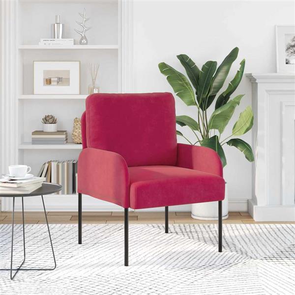 Grote foto vidaxl banken met kussen 55cm wijnrood multiplex huis en inrichting bankstellen