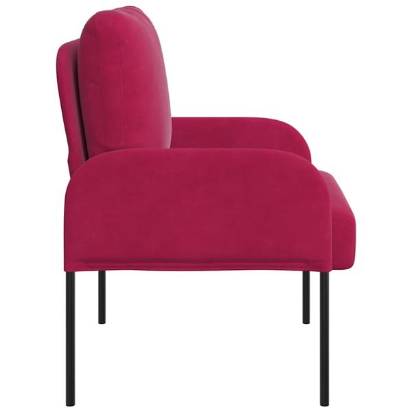 Grote foto vidaxl banken met kussen 55cm wijnrood multiplex huis en inrichting bankstellen