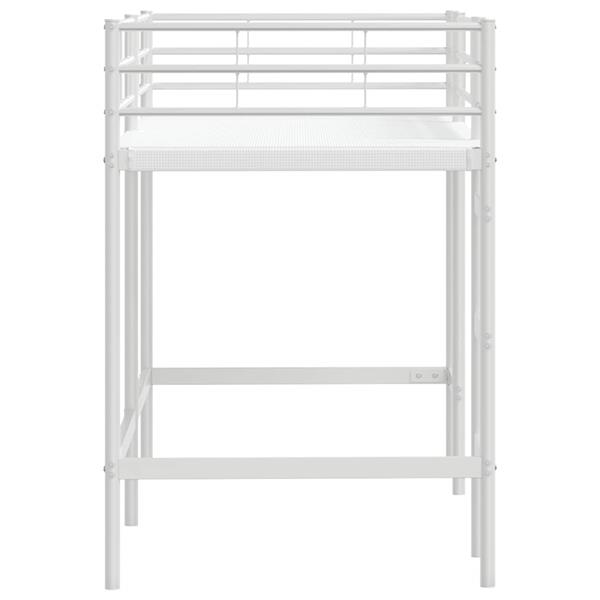 Grote foto vidaxl loftbed voor kids wit 74 5 x 190 cm staal antiek en kunst stoelen en banken