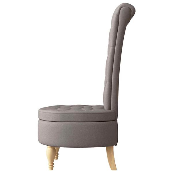 Grote foto vidaxl slipper stoel taupe 56 5 x 70 x 110 cm stof huis en inrichting stoelen
