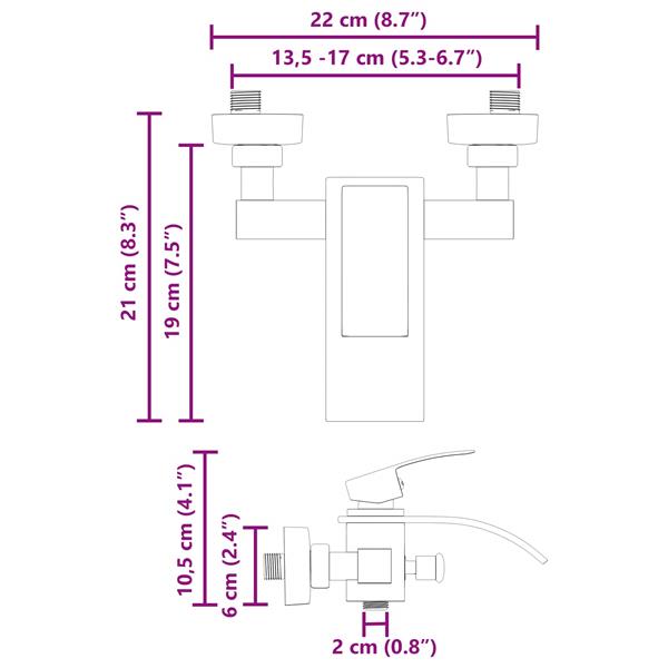 Grote foto vidaxl douchemengkraan zwart g 1 2 inch doe het zelf en verbouw sanitair