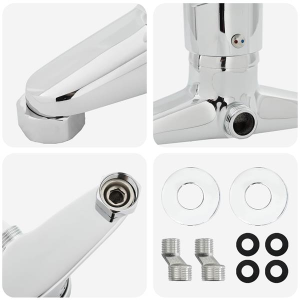 Grote foto vidaxl douchemengkraan chroom g 1 2 inch doe het zelf en verbouw sanitair