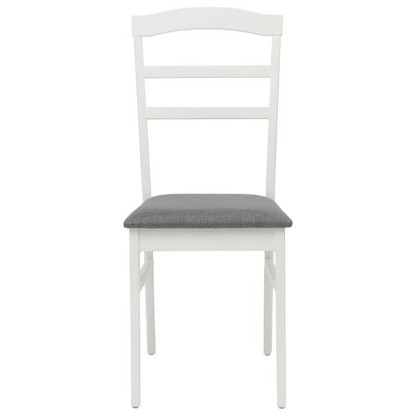 Grote foto vidaxl eetkamerstoel 2 pcs wit en grijs massief rubberhout huis en inrichting stoelen