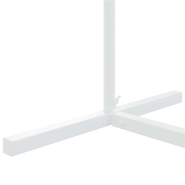 Grote foto vidaxl trouwrand wit 100 x 39 x 200 cm staal tuin en terras overige tuin en terras