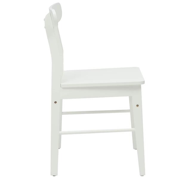 Grote foto vidaxl eetkamerstoel 2 pcs wit 43 x 44 5 x 77 cm massief rubberhout huis en inrichting stoelen