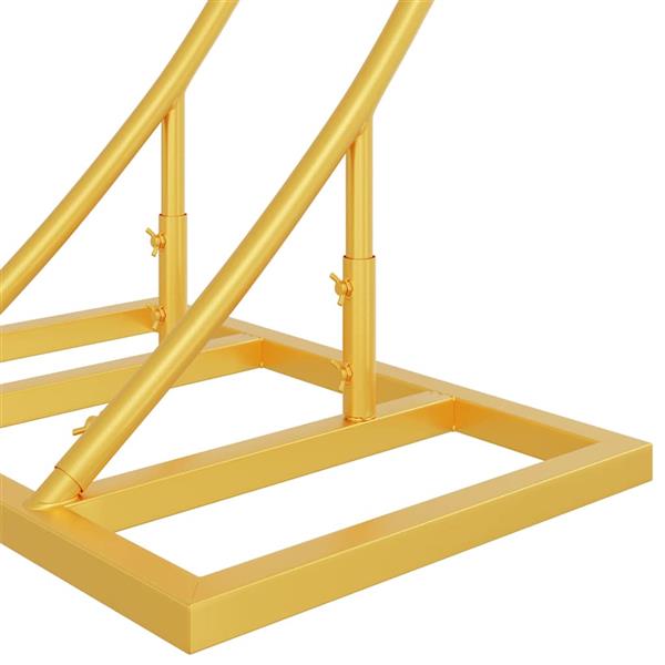 Grote foto vidaxl trouwrand goud 220 x 45 x 200 cm staal tuin en terras overige tuin en terras