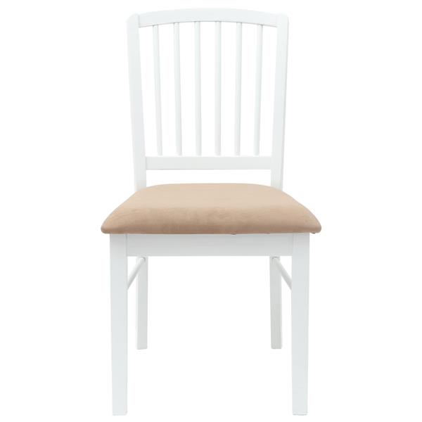 Grote foto vidaxl eettafelstoelen 2 pcs wit 50 x 52 5 x 91 cm massief rubberhout huis en inrichting stoelen