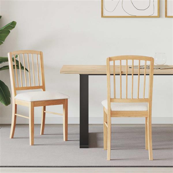 Grote foto vidaxl eettafelstoelen 2 pcs naturel 50 x 52 5 x 91 cm huis en inrichting stoelen