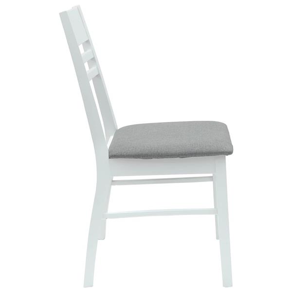 Grote foto vidaxl eettafelstoelen 2 pcs wit 43 x 54 x 89 cm massief rubberhout huis en inrichting stoelen