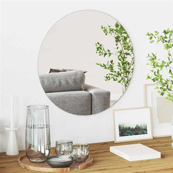 Grote foto vidaxl wandspiegel rond 50 cm gehard glas antiek en kunst spiegels