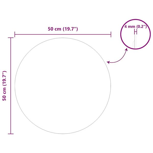 Grote foto vidaxl wandspiegel rond 50 cm gehard glas antiek en kunst spiegels