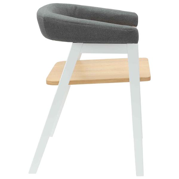 Grote foto vidaxl eettafelstoelen 2 pcs wit 54 x 57 x 73 cm massief rubberhout huis en inrichting stoelen