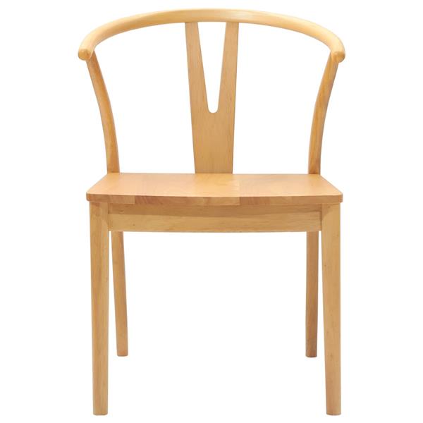 Grote foto vidaxl eetkamerstoel 2 pcs naturel massief rubberhout huis en inrichting stoelen