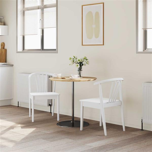 Grote foto vidaxl eetkamerstoel 2 pcs wit massief rubberhout huis en inrichting stoelen