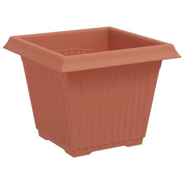 Grote foto vidaxl vierkante bloempot 24 pcs baksteenrood 33 x 33 x 26 cm tuin en terras overige tuin en terras