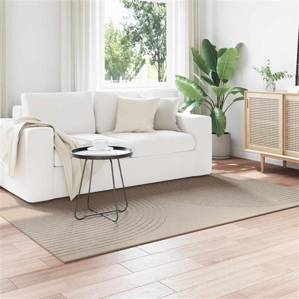 Grote foto vidaxl vloerkleden rechthoekig huarte beige 230 x 160 cm polyester huis en inrichting vloerbedekking en kleden