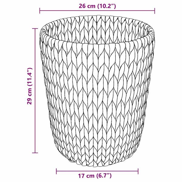 Grote foto vidaxl afvalpapier bakken 2 pcs naturel 26 x 26 x 29 cm waterhyacint doe het zelf en verbouw materialen en producten