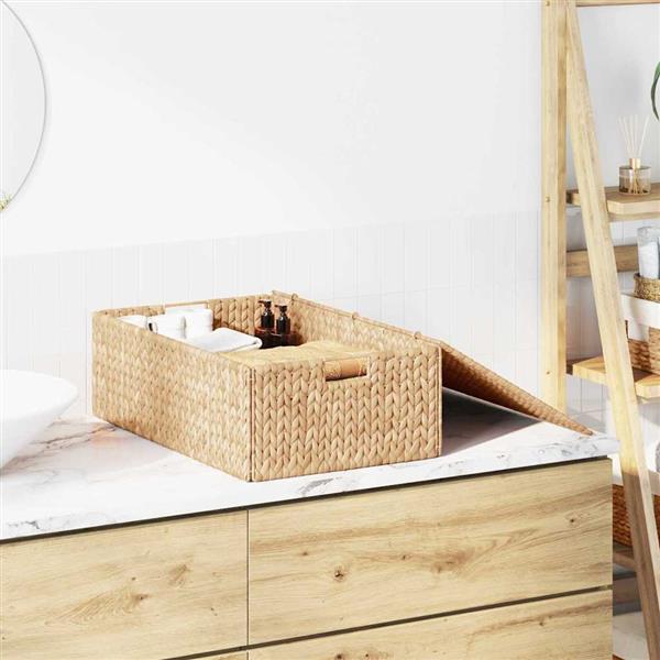 Grote foto vidaxl opbergbox naturel 60 x 38 x 20 cm waterhyacint doe het zelf en verbouw materialen en producten
