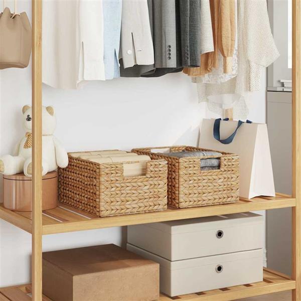 Grote foto vidaxl opslagmanden 2 pcs naturel 35 x 25 x 17 cm waterhyacint doe het zelf en verbouw materialen en producten